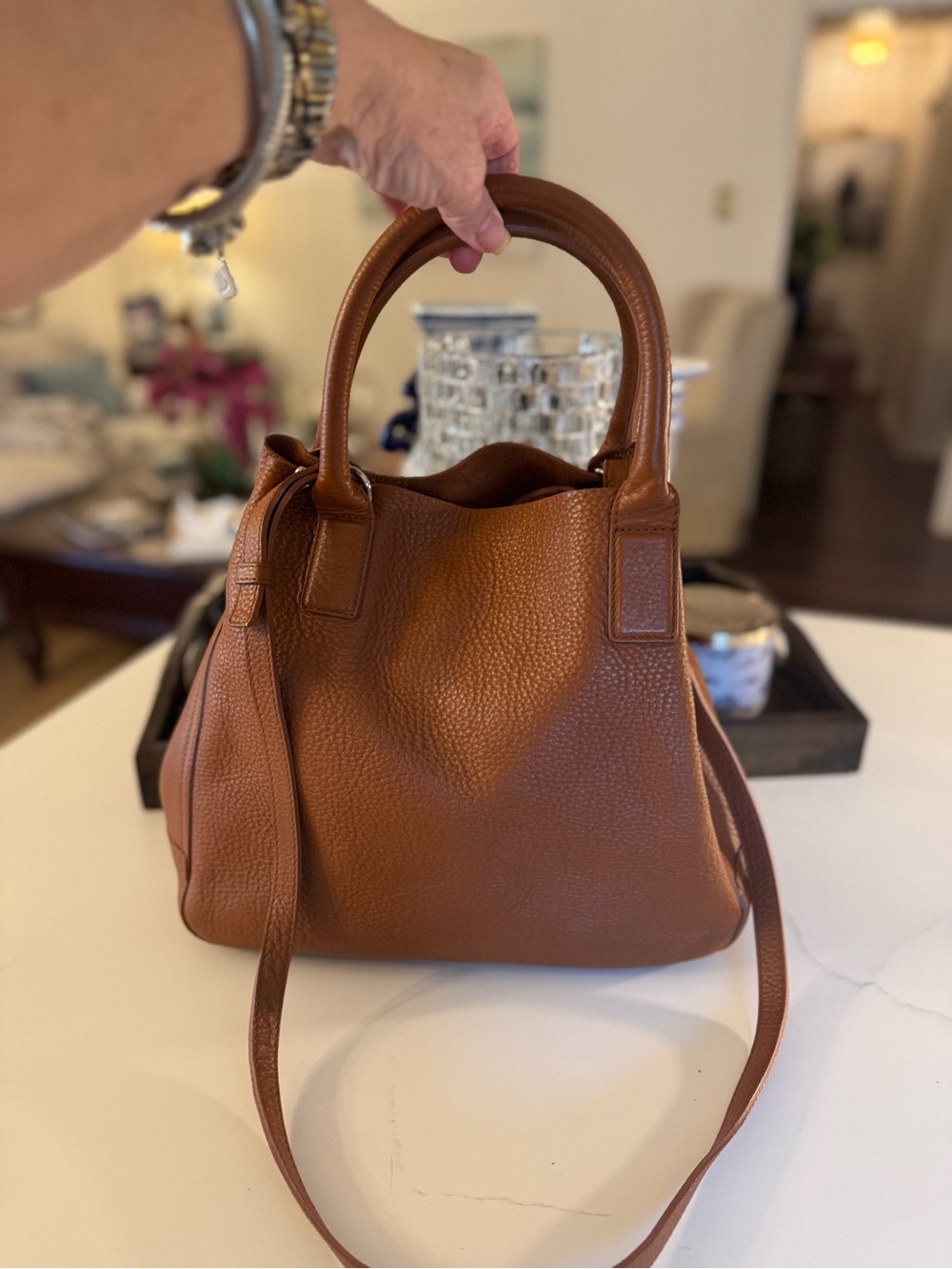 🤎 SHINOLA DETROIT RUNWELL TAN LEATHER TOTE! - Picture 4 of 14